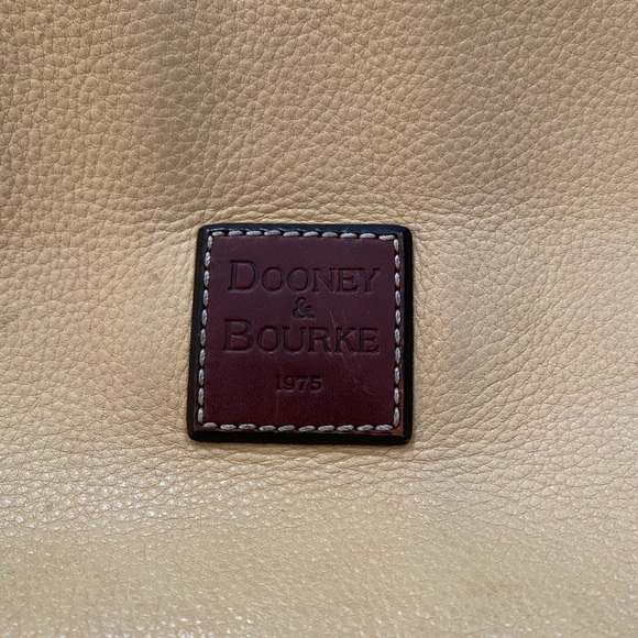 Dooney and Bourke bag. Soft tan/golden color with red interior - Picture 3 of 10